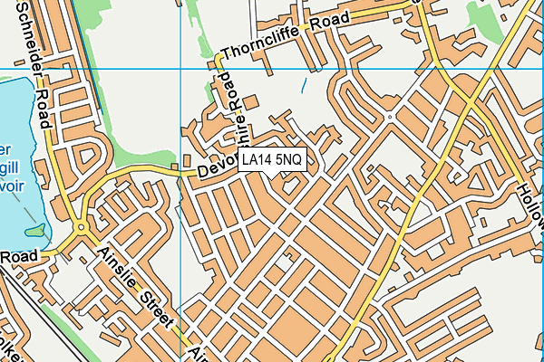 LA14 5NQ map - OS VectorMap District (Ordnance Survey)