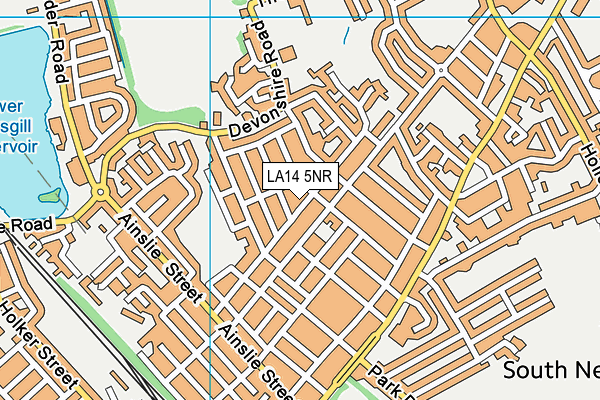 LA14 5NR map - OS VectorMap District (Ordnance Survey)