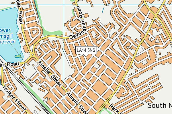 LA14 5NS map - OS VectorMap District (Ordnance Survey)
