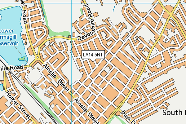LA14 5NT map - OS VectorMap District (Ordnance Survey)