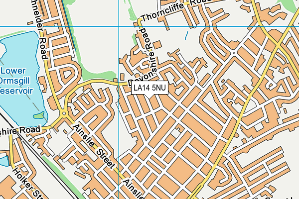 LA14 5NU map - OS VectorMap District (Ordnance Survey)