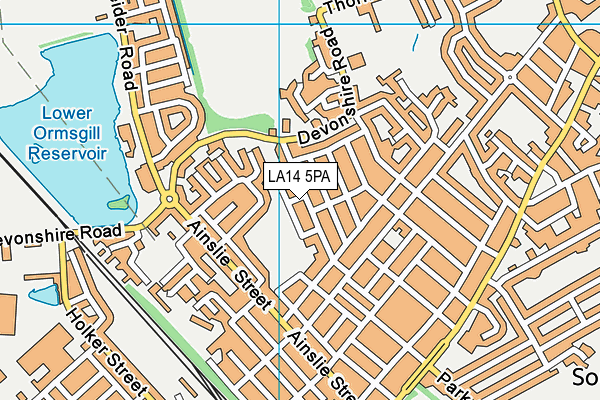 LA14 5PA map - OS VectorMap District (Ordnance Survey)