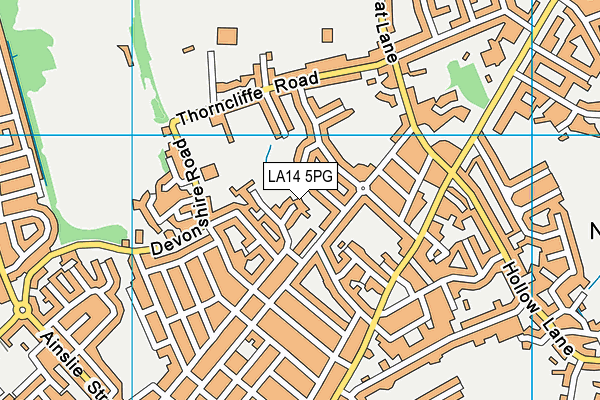 LA14 5PG map - OS VectorMap District (Ordnance Survey)