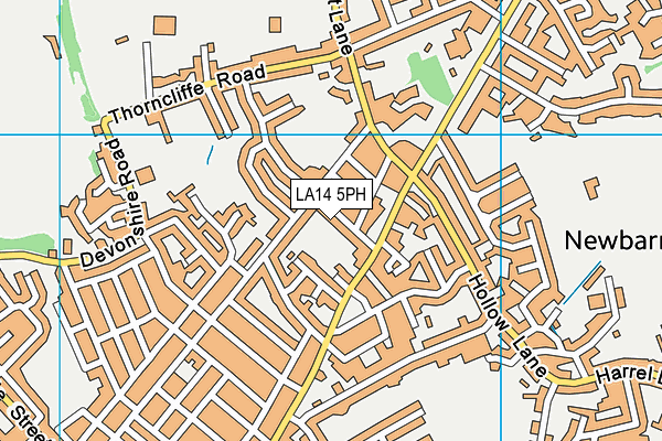 LA14 5PH map - OS VectorMap District (Ordnance Survey)