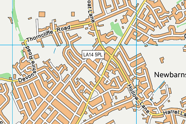 LA14 5PL map - OS VectorMap District (Ordnance Survey)