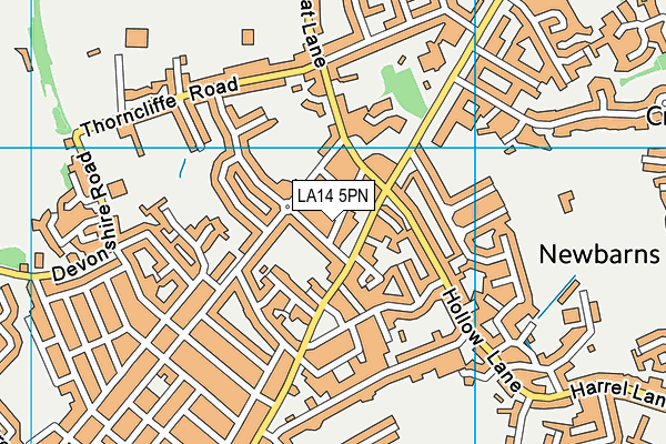 LA14 5PN map - OS VectorMap District (Ordnance Survey)