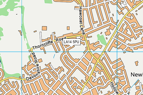 LA14 5PU map - OS VectorMap District (Ordnance Survey)