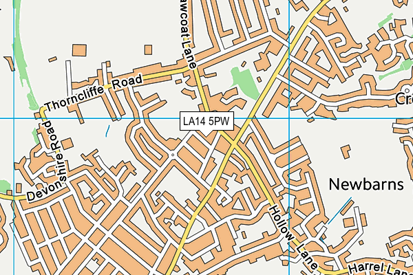 LA14 5PW map - OS VectorMap District (Ordnance Survey)