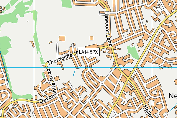 LA14 5PX map - OS VectorMap District (Ordnance Survey)