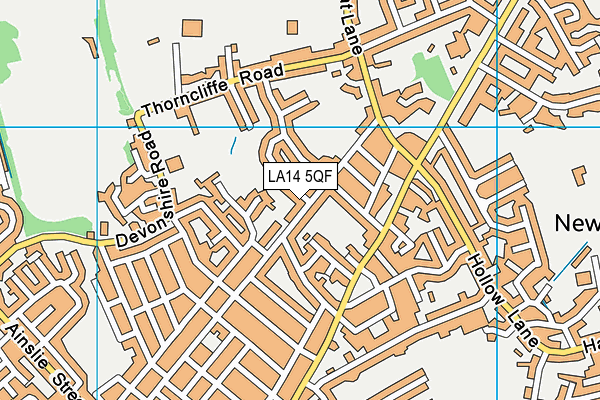 LA14 5QF map - OS VectorMap District (Ordnance Survey)