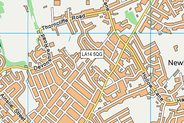 LA14 5QG map - OS VectorMap District (Ordnance Survey)