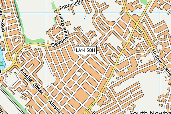 LA14 5QH map - OS VectorMap District (Ordnance Survey)