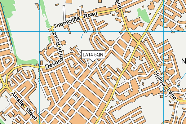 LA14 5QN map - OS VectorMap District (Ordnance Survey)