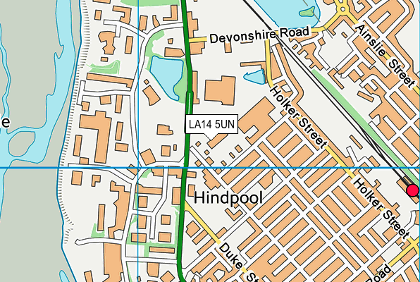 LA14 5UN map - OS VectorMap District (Ordnance Survey)