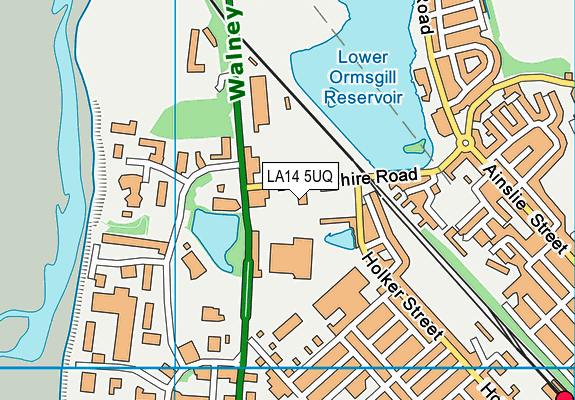 LA14 5UQ map - OS VectorMap District (Ordnance Survey)