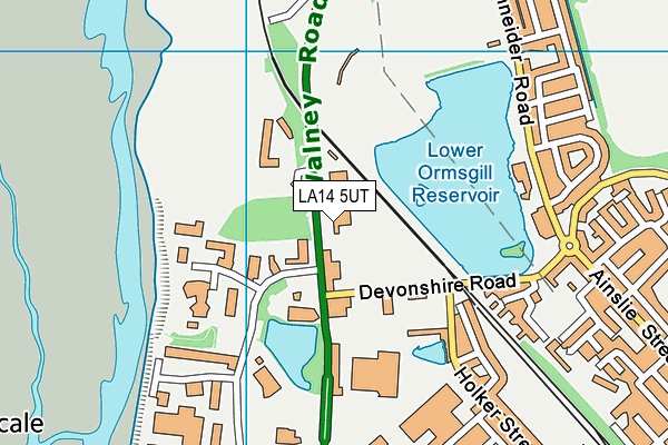 LA14 5UT map - OS VectorMap District (Ordnance Survey)