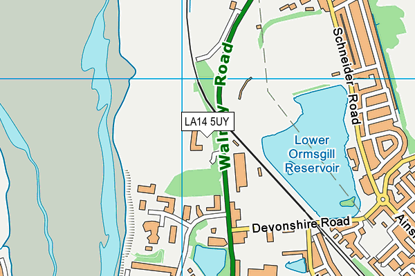 LA14 5UY map - OS VectorMap District (Ordnance Survey)