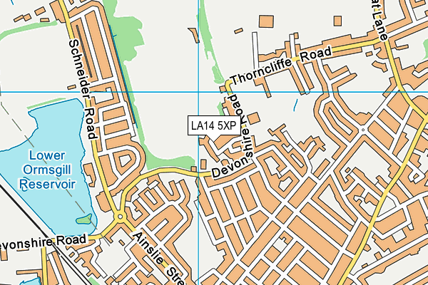 LA14 5XP map - OS VectorMap District (Ordnance Survey)