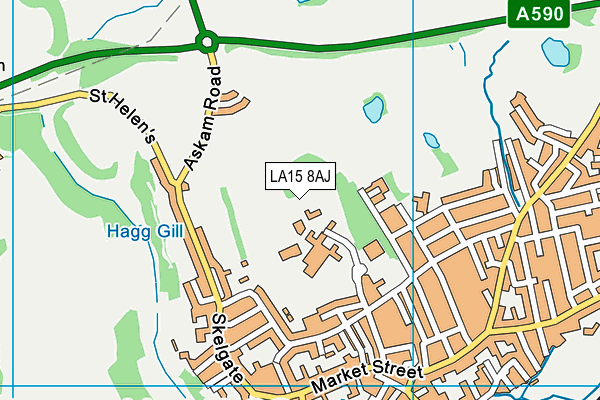 LA15 8AJ map - OS VectorMap District (Ordnance Survey)