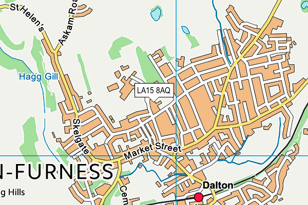 LA15 8AQ map - OS VectorMap District (Ordnance Survey)
