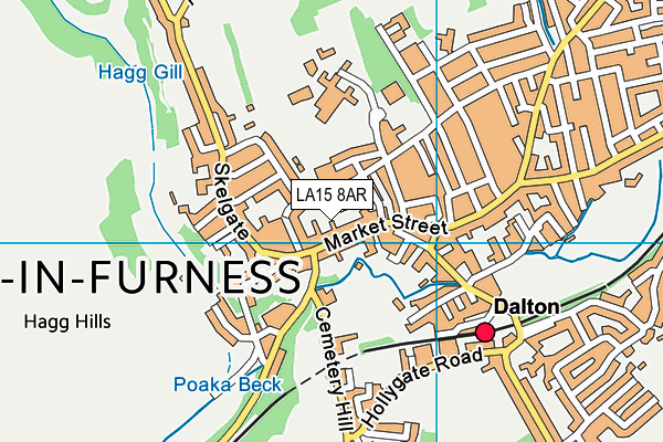 LA15 8AR map - OS VectorMap District (Ordnance Survey)