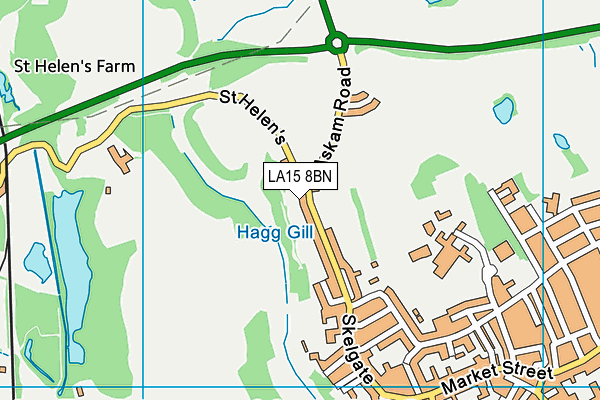 LA15 8BN map - OS VectorMap District (Ordnance Survey)