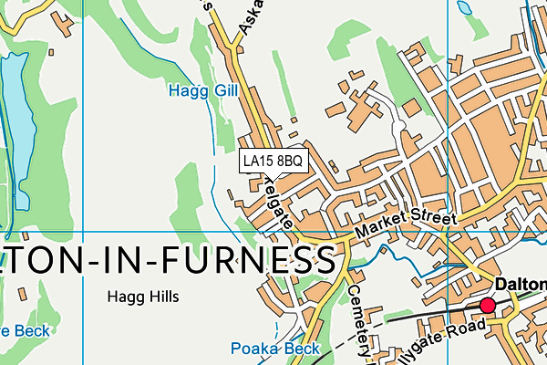 LA15 8BQ map - OS VectorMap District (Ordnance Survey)