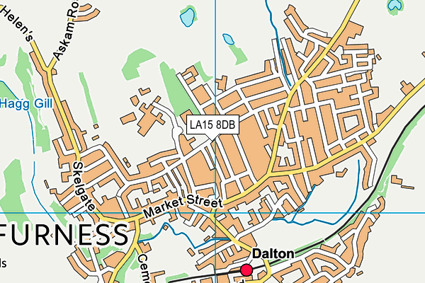 LA15 8DB map - OS VectorMap District (Ordnance Survey)