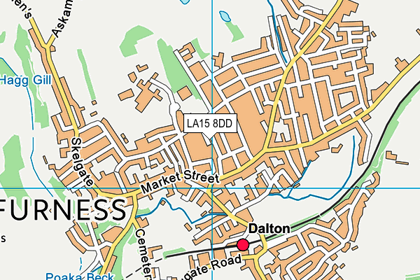 LA15 8DD map - OS VectorMap District (Ordnance Survey)