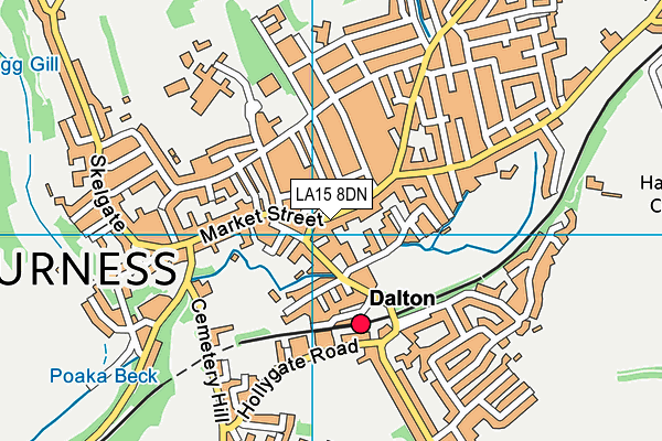 LA15 8DN map - OS VectorMap District (Ordnance Survey)