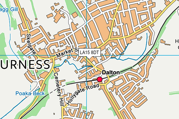 LA15 8DT map - OS VectorMap District (Ordnance Survey)