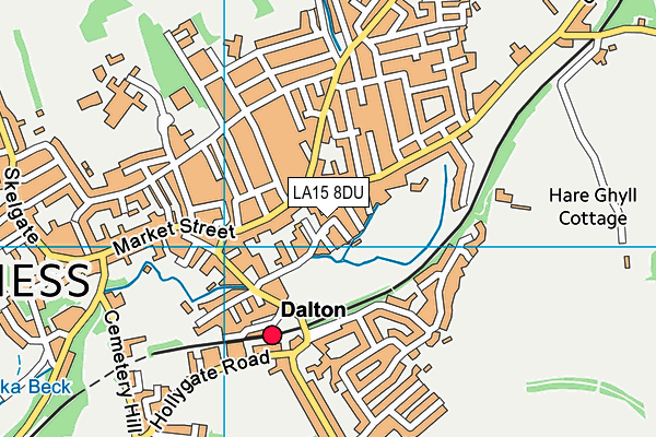 LA15 8DU map - OS VectorMap District (Ordnance Survey)