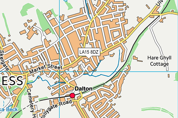 LA15 8DZ map - OS VectorMap District (Ordnance Survey)