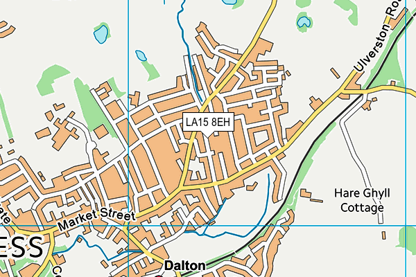 LA15 8EH map - OS VectorMap District (Ordnance Survey)