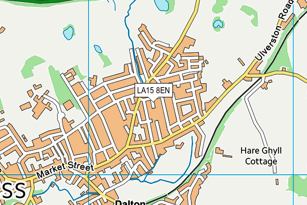 LA15 8EN map - OS VectorMap District (Ordnance Survey)