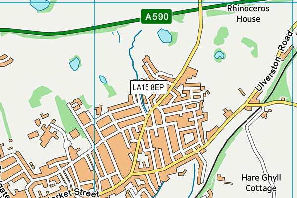 LA15 8EP map - OS VectorMap District (Ordnance Survey)