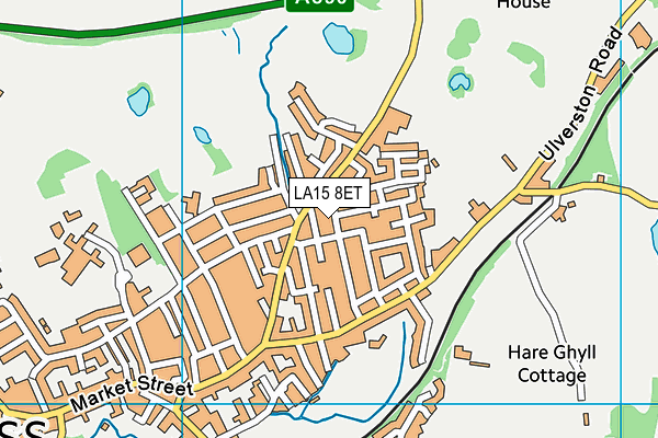 LA15 8ET map - OS VectorMap District (Ordnance Survey)