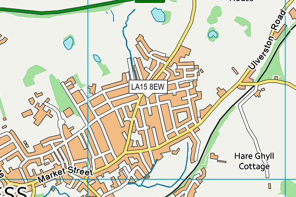 LA15 8EW map - OS VectorMap District (Ordnance Survey)