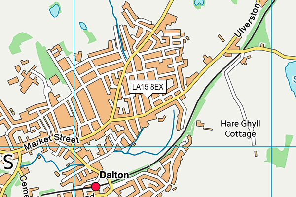 LA15 8EX map - OS VectorMap District (Ordnance Survey)