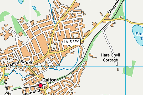 Dalton Cricket Club map (LA15 8EY) - OS VectorMap District (Ordnance Survey)