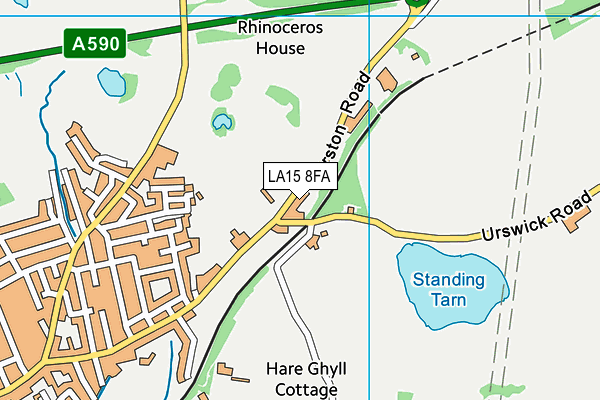 LA15 8FA map - OS VectorMap District (Ordnance Survey)
