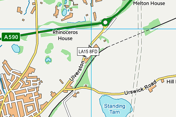 LA15 8FD map - OS VectorMap District (Ordnance Survey)