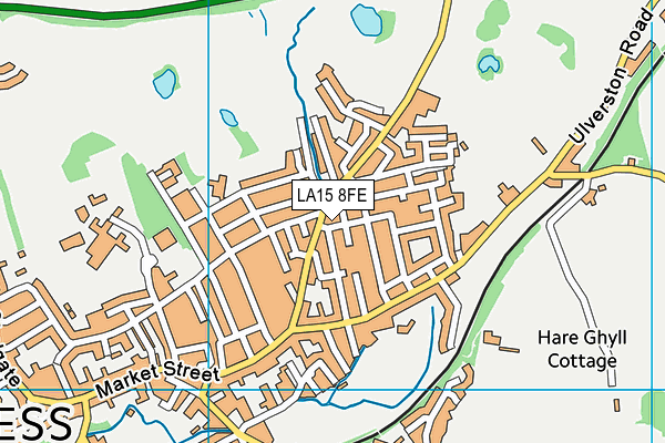 LA15 8FE map - OS VectorMap District (Ordnance Survey)