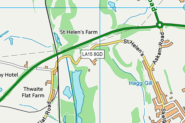 LA15 8GD map - OS VectorMap District (Ordnance Survey)