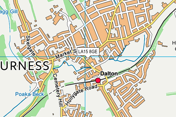 LA15 8GE map - OS VectorMap District (Ordnance Survey)