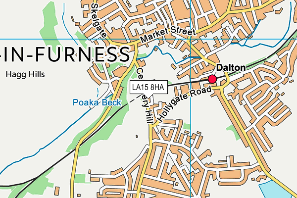 LA15 8HA map - OS VectorMap District (Ordnance Survey)