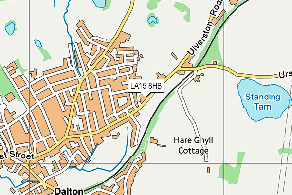 Dalton Amateur Rugby League Football Club map (LA15 8HB) - OS VectorMap District (Ordnance Survey)