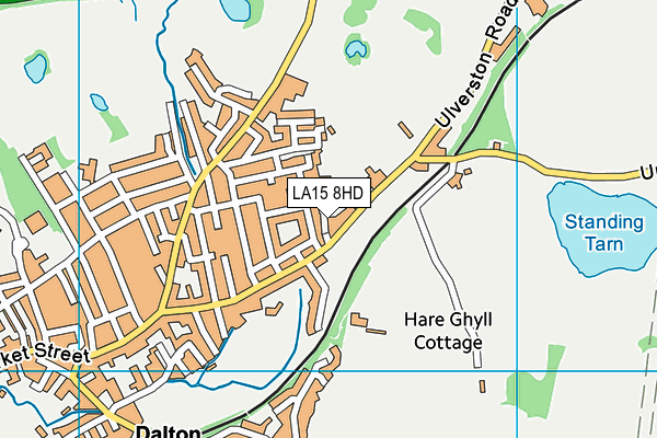 LA15 8HD map - OS VectorMap District (Ordnance Survey)