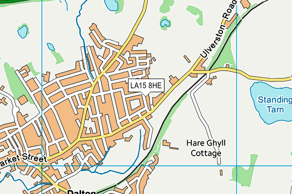 LA15 8HE map - OS VectorMap District (Ordnance Survey)