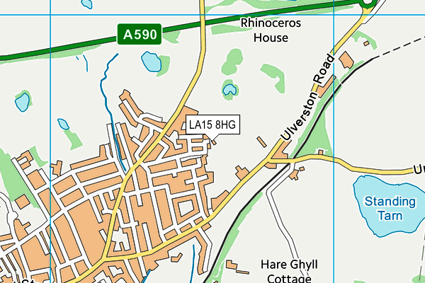 LA15 8HG map - OS VectorMap District (Ordnance Survey)